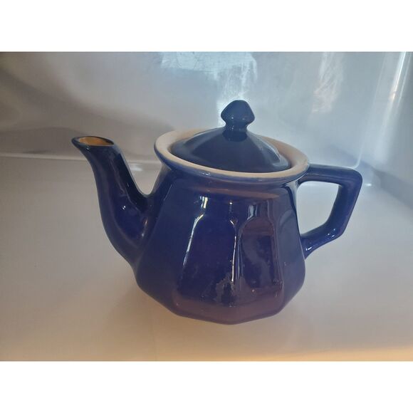 Shenango New Castle China Tea Pot with Lid #146 Blue - Picture 1 of 4
